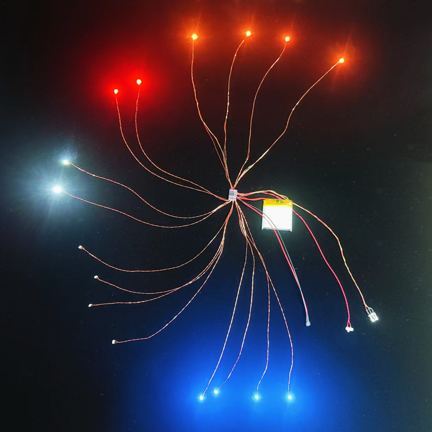 Kit de iluminación para coche de policía a escala 1/24 o 1/18, kit de mini iluminación con actualización LED para modelos a escala